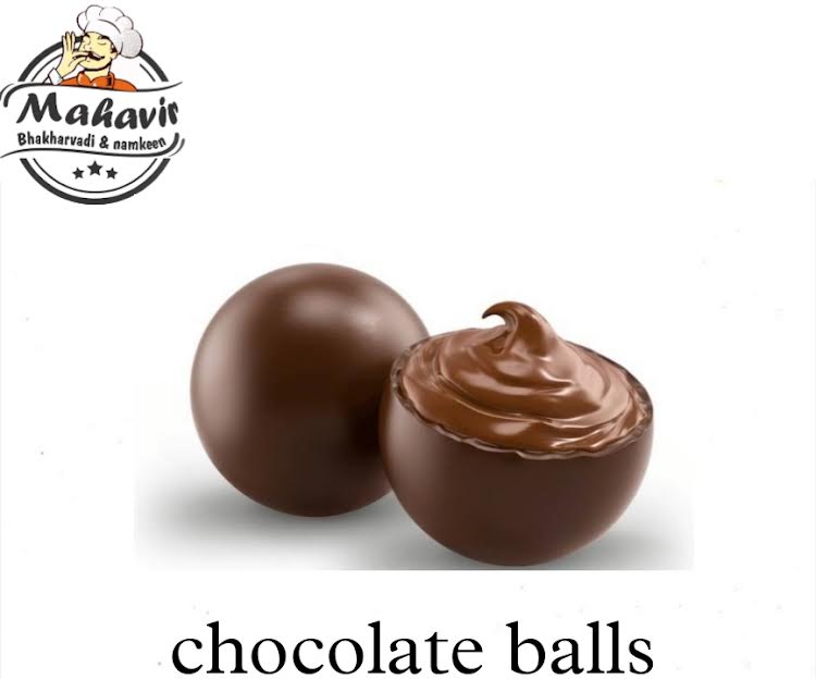 Brown Mahavir Round Handmade Chocolate Balls, for Eating Use, Bakery, Diwali Gifts, Taste : Sweet
