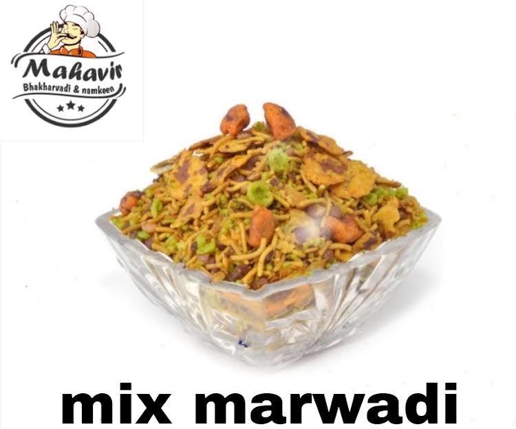 Mahavir Spicy Mix Marwadi Namkeen, Packaging Type : Plastic Packet