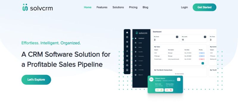 SolvCRM A Custom CRM Software On The Cloud