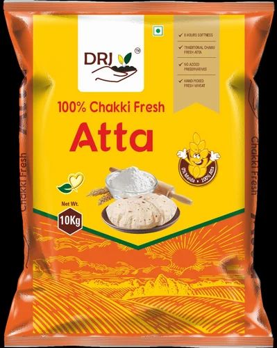 DRJ 100% Chakki Fresh Aata, for Bread, Packaging Type : PP Bag