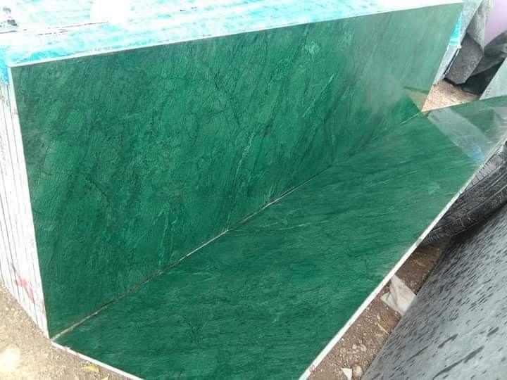 Plain Polished Green Marble Slab