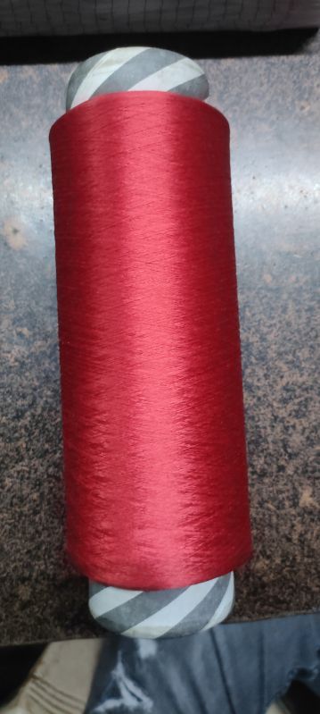 Red Plain polyester cationic yarns, for Textile Industry