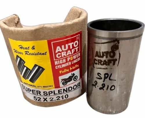 Silver Plain Cast Iron Super Splendor Cylinder Liner, for Automotive Engine, Shape : Cylindrical