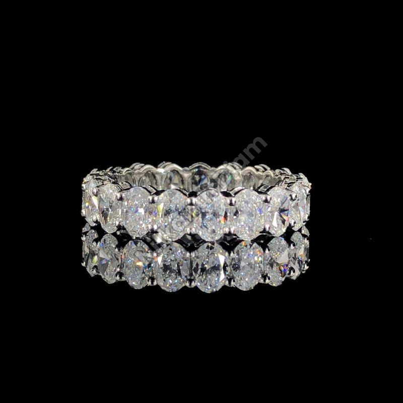 Polished Oval Diamond Eternity Ring, Gender : Female