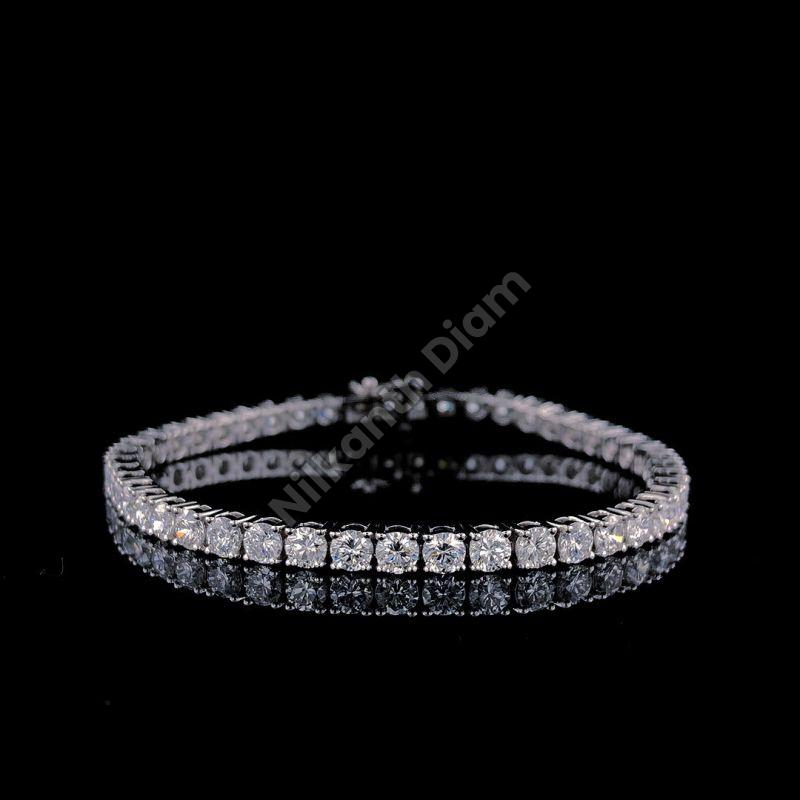 Round Cut Diamond Tennis Bracelet, Feature : Attractive Designs, Rust Proof, Scratch Resistant, Shiny Look