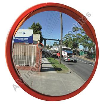 Grey Circular Glass Parking Convex Mirror, for Stops, Edge Type : Round Edge