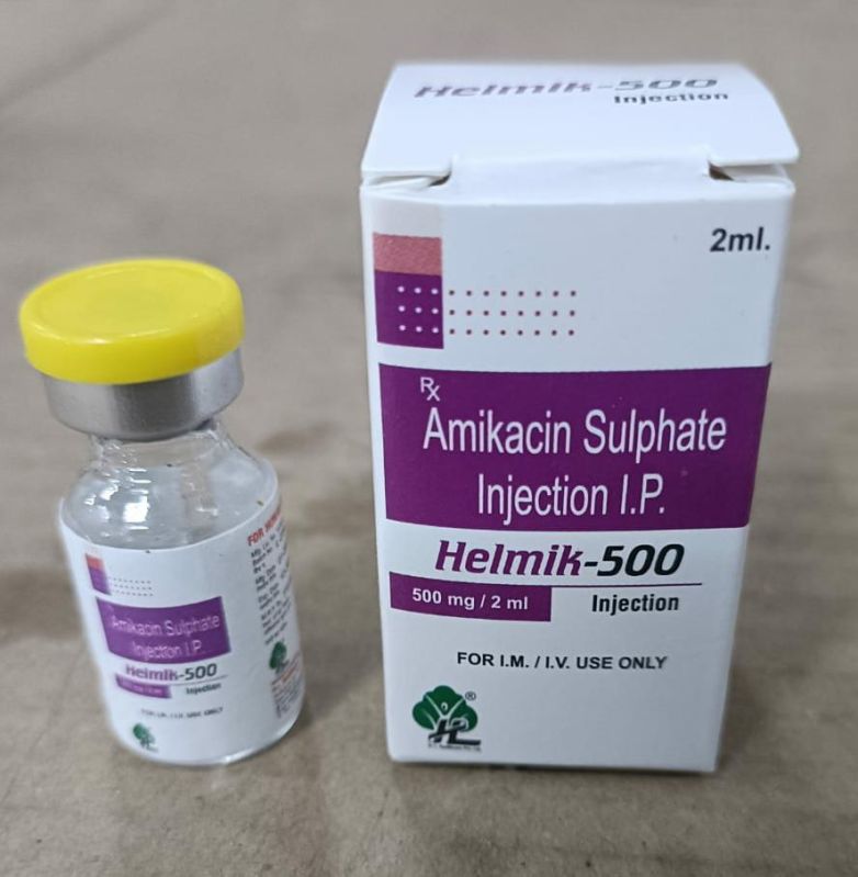 HELMIK-500 Amikacin Injection 500mg, Grade : Pharmaceutical Grade