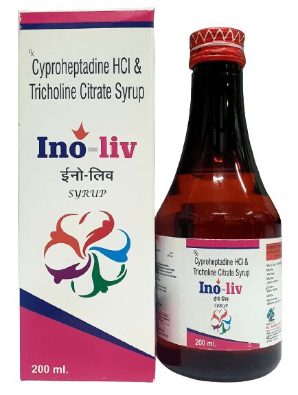 Liquid Cyproheptadine Hcl Tricholine Citrate Syrup, for Clinical Use, Bottle Size : 200ml