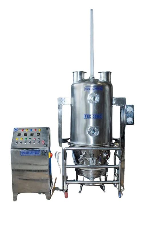 440V Polished Stainless Steel Fluid Bed Dryer, for Pharmaceutical Industry, Power Source : Electric