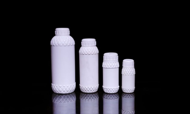 Diamond Pattern HDPE Pesticide Bottle, Feature : Fine Quality, Freshness Preservation, Light-weight