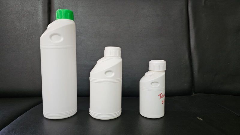 Tower Shape HDPE Pesticide Bottle, Feature : Fine Quality, Freshness Preservation, Light-weight