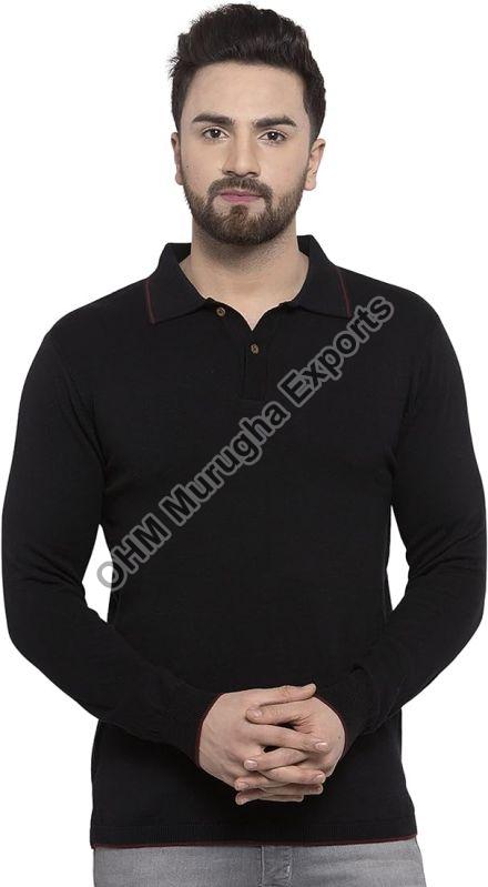 Mens Full Sleeve Polo T-Shirts, Size : Standard