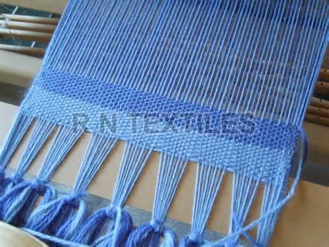 Blue Plain Cotton Double Weave Fabric, Feature : Premium Quality