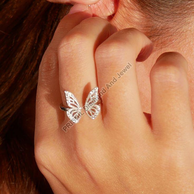 Butterfly Diamond Ring, Gender : Female