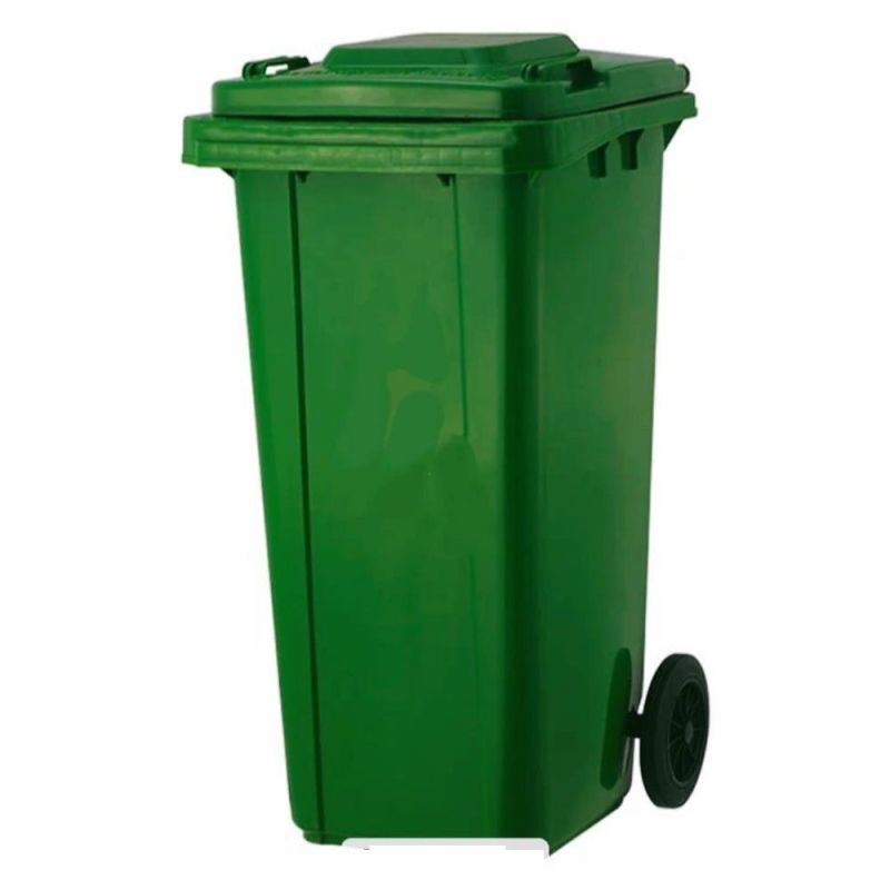Green Wheeled 240 L PVC Dustbin, for Commercial