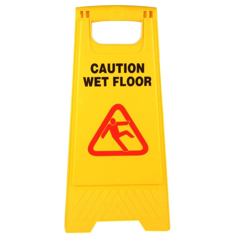 Yellow Plastic Wet Floor Caution Board