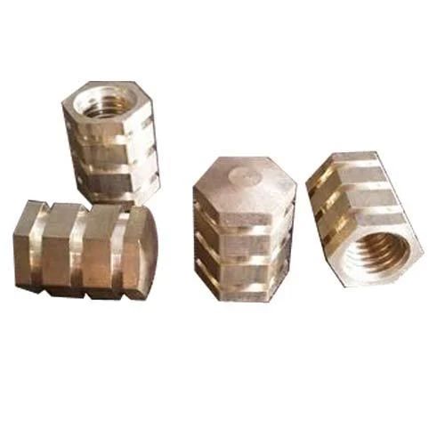 Golden Polished Brass Hex Inserts, for Electrical Fittings, Feature : Sturdy Construction