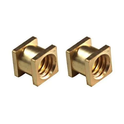 Golden Polished Brass Square Inserts, for Electrical Fittings, Machinery