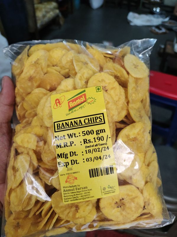 Banana chips, for Human Consumption, Packaging Size : 5 Kg