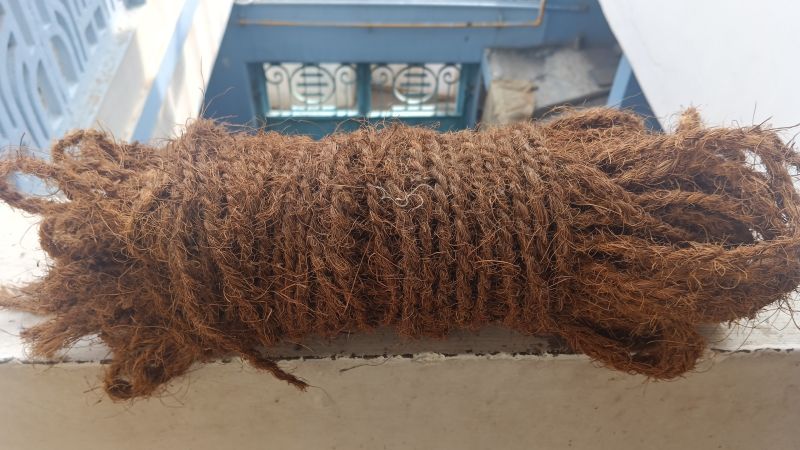 Twisted Double Twist coir rope, for Industrial, Rescue Operation, Marine, Size : 5-10mm, 15-20 Mm