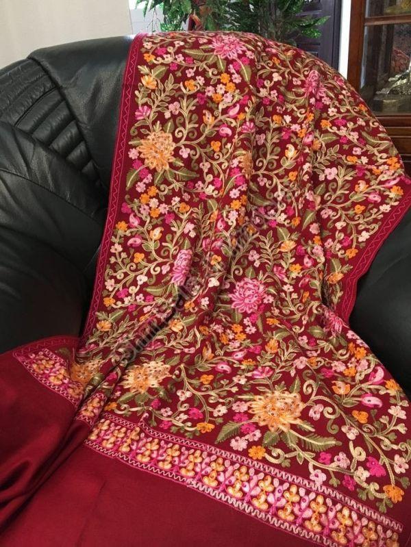 All Plain Kashmiri Embroidery stole, Age Group : Unisex