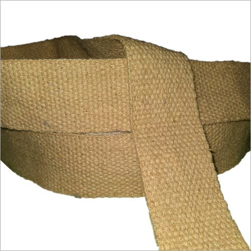 Brown Plain Cotton Jute Tapes, for Textile Industy, Technics : Machine Made