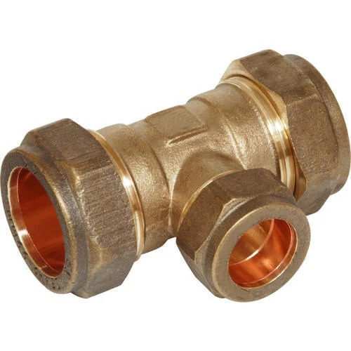 Polished Brass Reducing Tee, for Structure Pipe, Gas Pipe, Chemical Fertilizer Pipe, Feature : Rust Proof