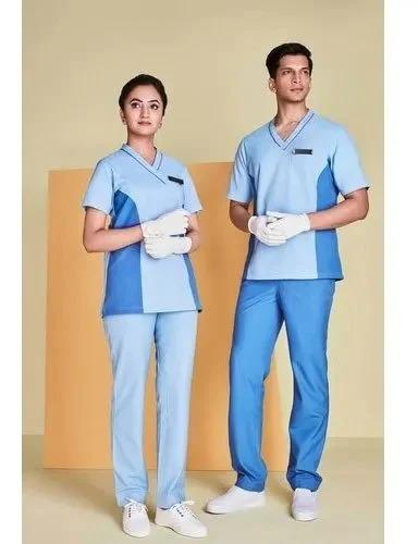 Green/Blue/Stripes Plain Hospital Staff Uniform, Size : XL, XXL at Rs ...