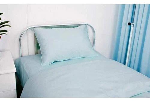 Green Reusable Cotton/polyester Blend Polyester Hospital Bed Sheet, Size : 5 x 7.5 feet