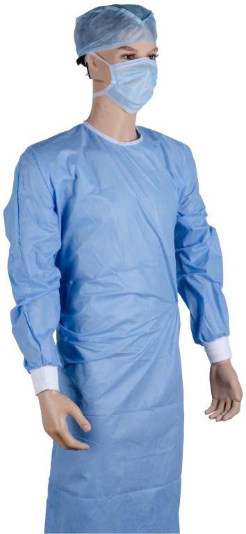 Wrap Around SMS Standard Surgical Gown, Color : Blue