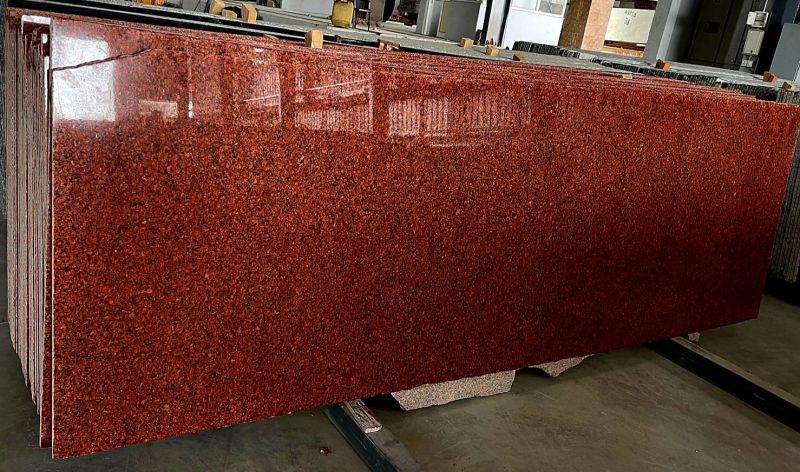 Polished Doted K Red Granite Slab, for Vanity Tops, Staircases, Kitchen Countertops, Flooring, Specialities : Shiny Looks