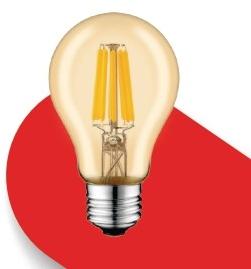 IMEE-AFA60 Antique Filament LED Bulb, for Home, Mall, Hotel, Office, Specialities : Durable, Easy To Use