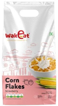 500gm Strawberry Corn Flakes, For Breakfast Cereal, Packaging Type : Plastic Packet