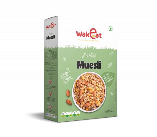 Crunchy Wakeat Foods Millet Muesli, for Breakfast Cereal, Style : Raw