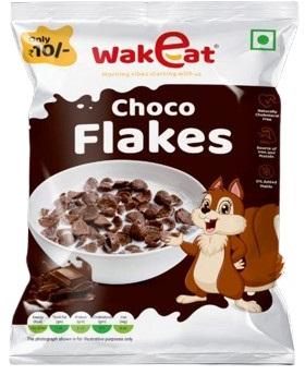 Brown Crunchy Wakeat Choco Flakes, for Breakfast Use, Taste : Sweet