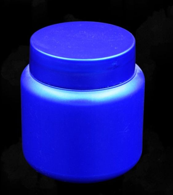 Blue Plain HDPE Plastic Coco Jars, Shape : Round