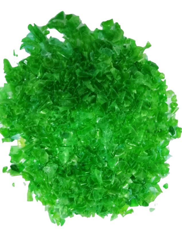 Green Hot Washed PET Bottle Flakes