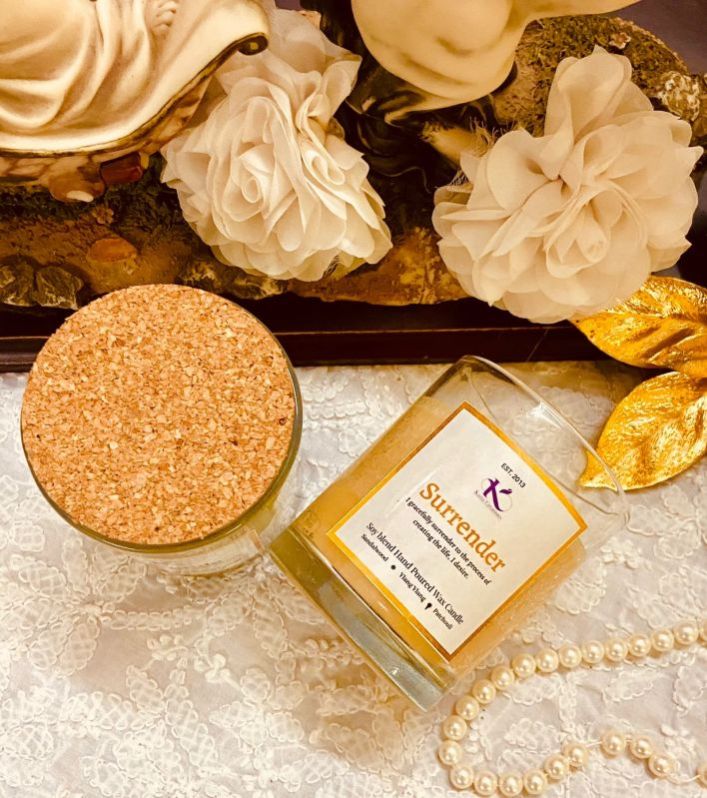 Soy Wax Surrender Intention Candle, for Lighting, Decoration, Gifting