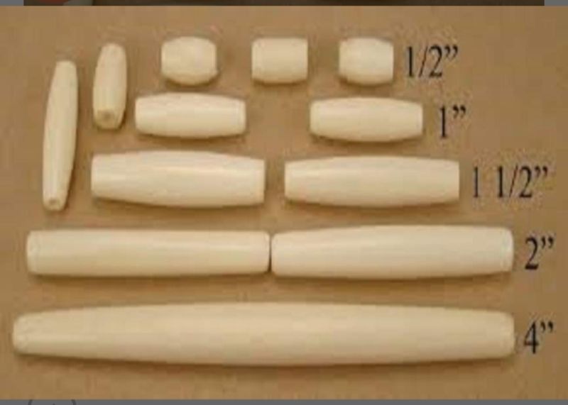 White Bone Hair Pipe Beads, For Making Antique Accessories, Inner Shape : Natural