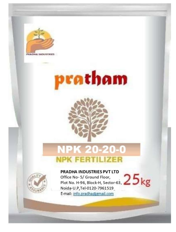 Pratham Natural 20-20-0 NPK Fertilizer, for Agriculture use, Purity : 100%
