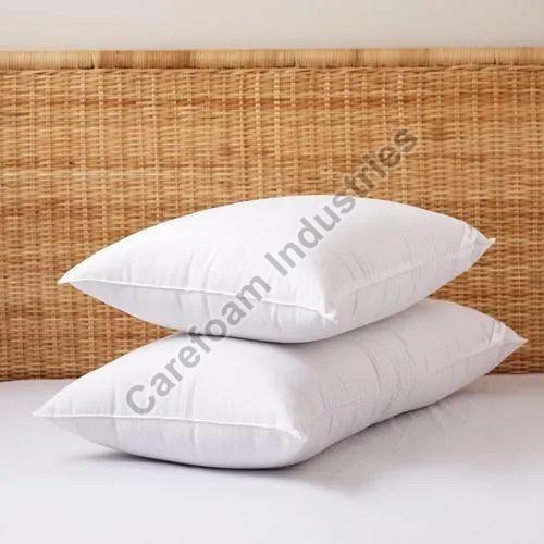 Plain White Rectangular Bed Pillow