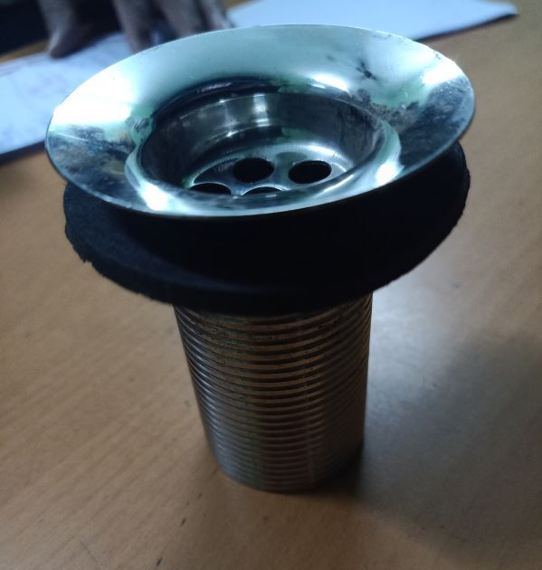 Silver Round Stainless Steel Sink Waste Coupling