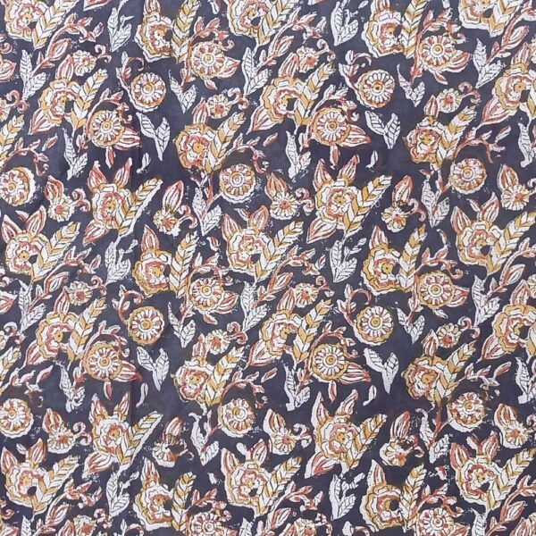 HP014 Kalamkari Block Printed Cotton Fabric