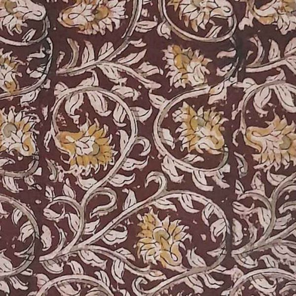 Multi Colour HP033 Kalamkari Block Printed Cotton Fabric, for Garments, Packaging Type : Poly Bag
