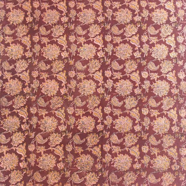 Multi Colour HP035 Kalamkari Block Printed Cotton Fabric, for Garments, Packaging Type : Plastic Bag