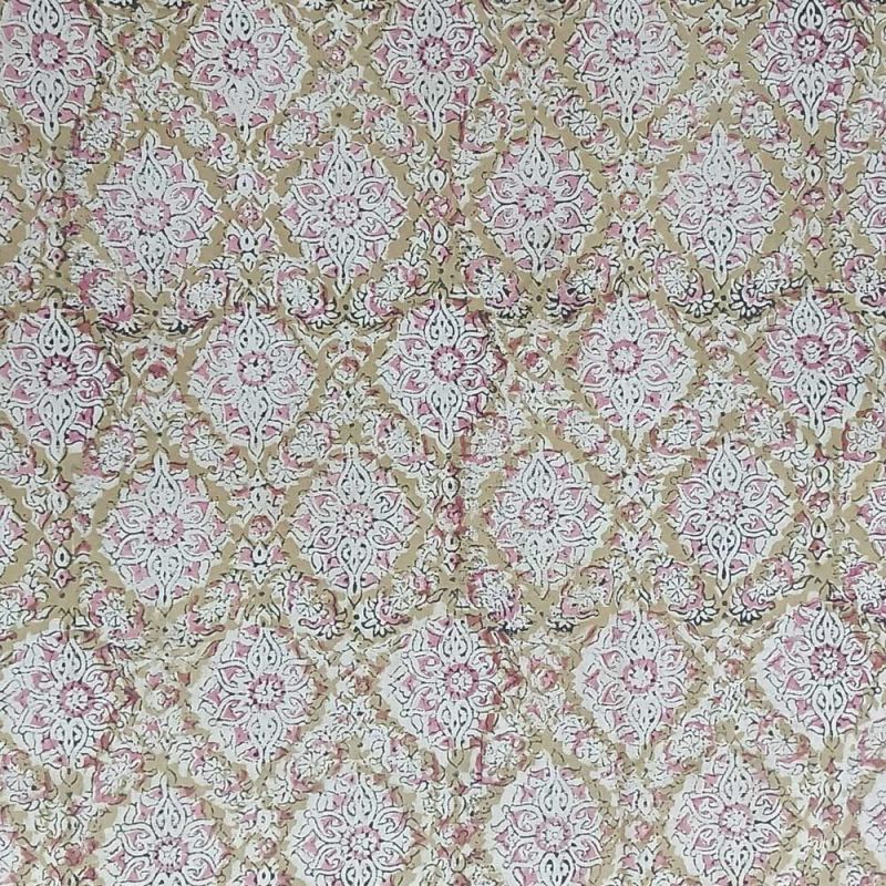 HP076 Kalamkari Block Printed Cotton Fabric