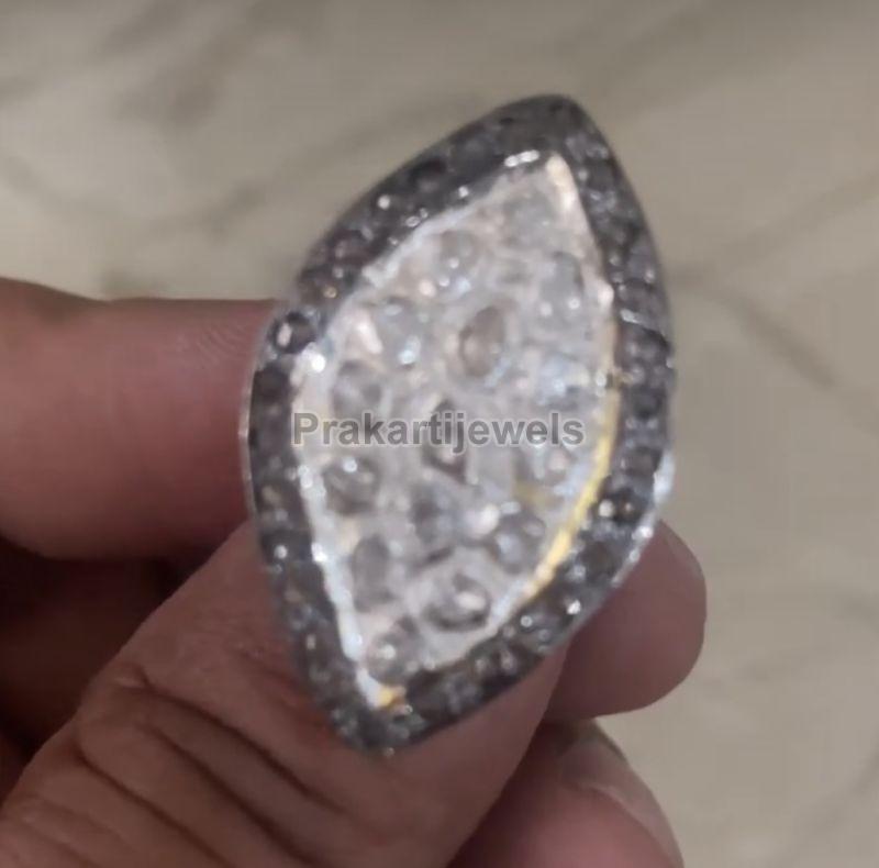 Silver Ladies Trillion Ring