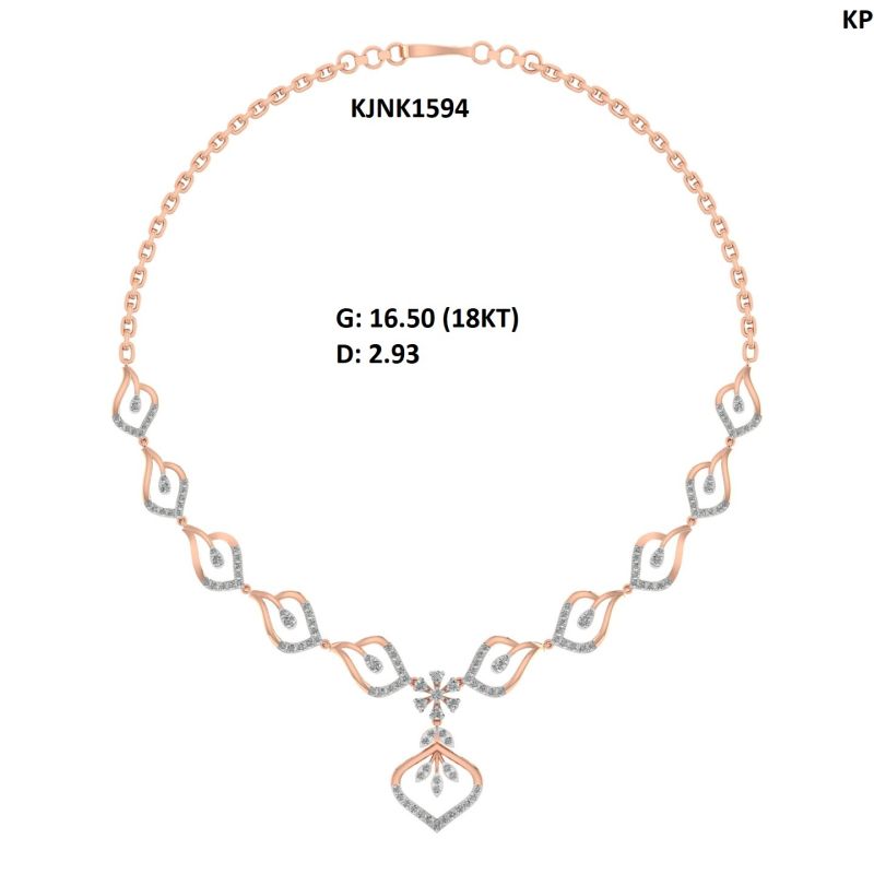 15.910 Grams Diamond Necklace, Occasion : Party Wear