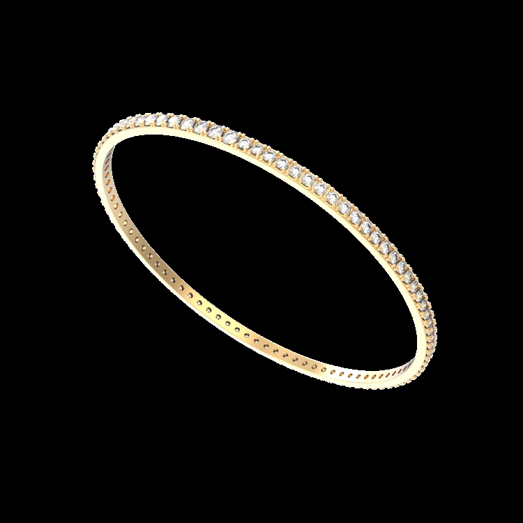 16.080 Grams Diamond Bangle, Feature : Shining Look, Fine Finished, Attractive Pattern