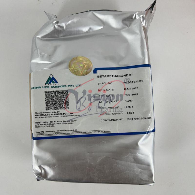 Powder Betamethasone API, for Pharma Industry, Packaging Type : Plastic Pouch